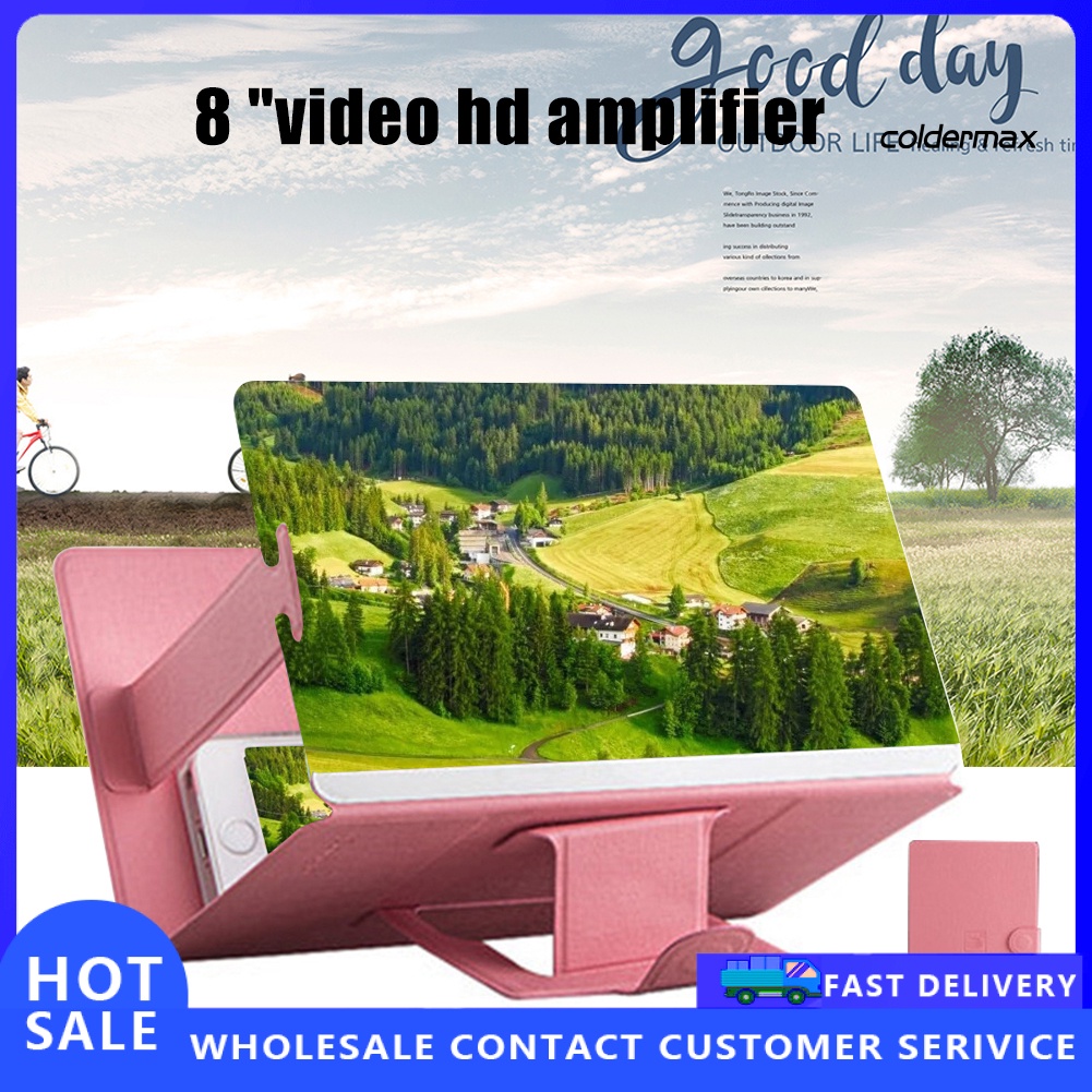 Kính Lúp Phóng Đại Màn Hình 8inch Hd Cho Điện Thoại Giá Đỡ