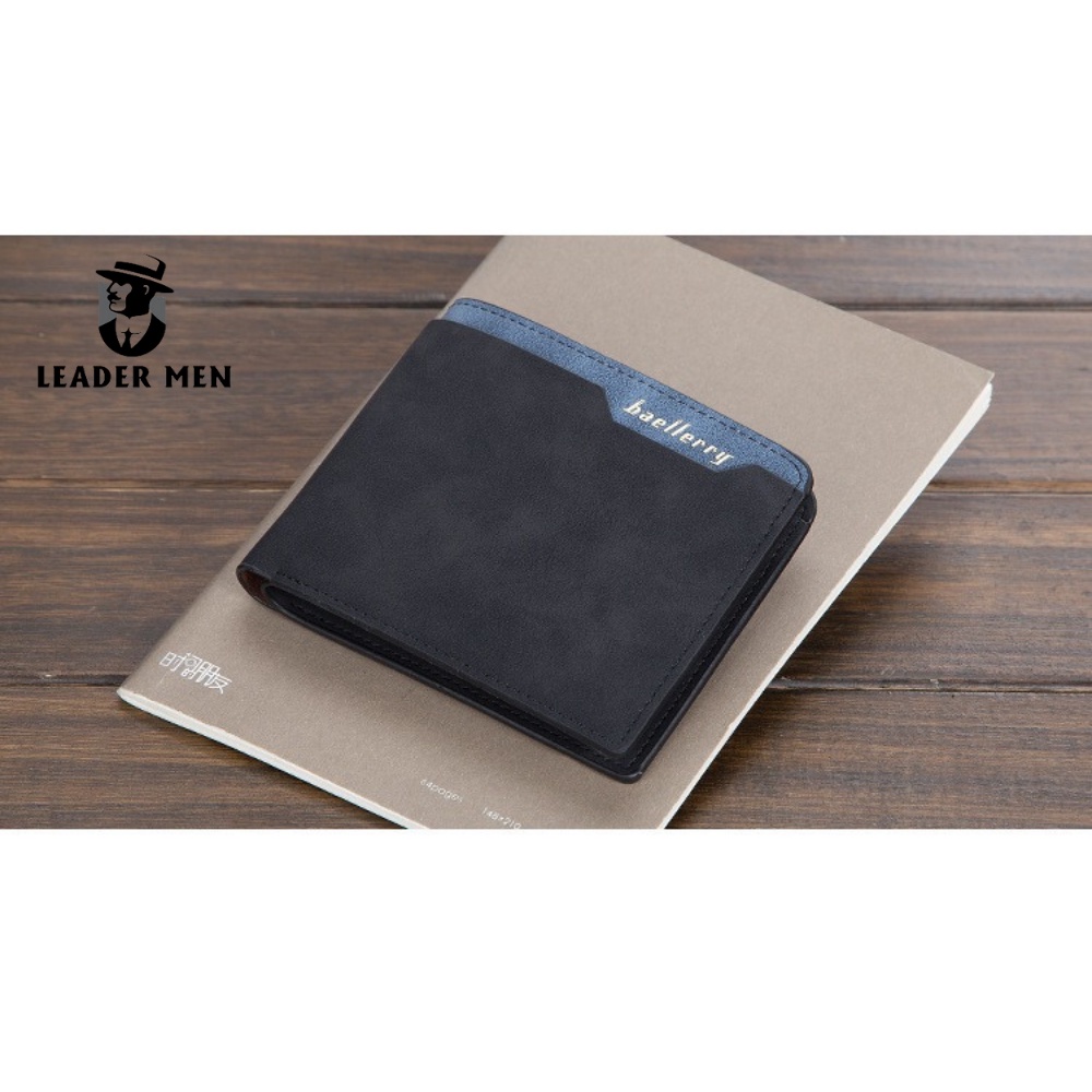 Ví Nam Mini Dáng Ngang LMEN-K2 Da Pu Cao Cấp - Bóp Da Nam Đựng Thẻ, Đựng Card, Có Hộp Dành Cho Nam Đẹp Chất - LeaderMen