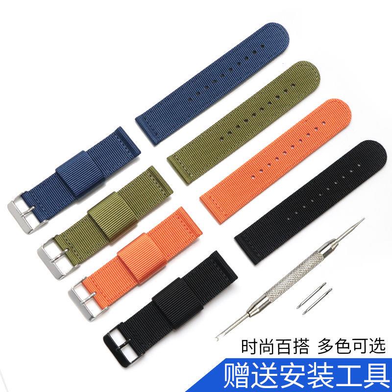Dây Đeo Thay Thế Màu Đen Cho Đồng Hồ dw Seiko 12 14161820224Dây Đồng Hồ Đeo Tay Thời Trang Bằng Vải Canvas Dành Cho Nam