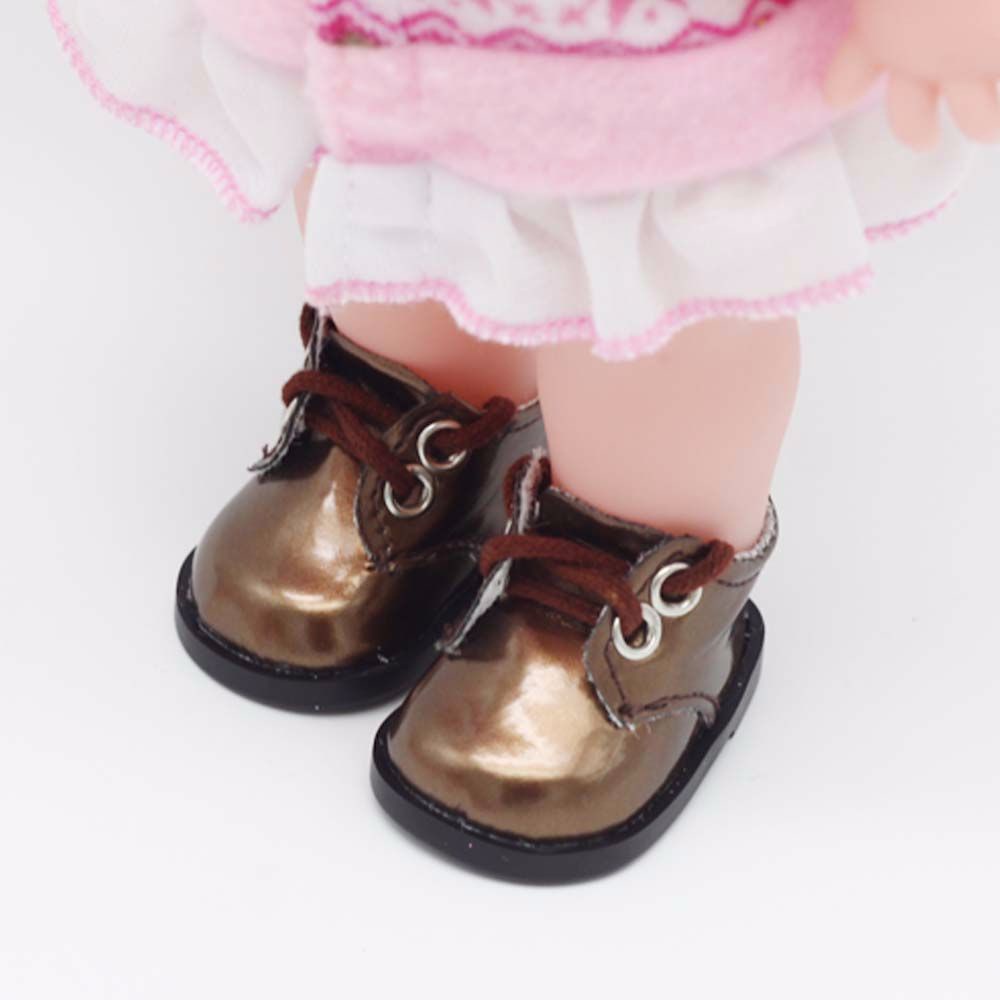 Giày Da Pu Đính Kim Tuyến Nhiều Màu Dễ Thương Cho Búp Bê Bjd 14 Inch Bjd 5.5x2.8cm Diy