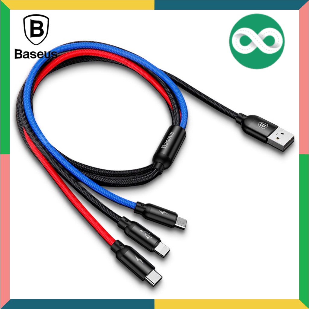 Cáp sạc 3 đầu Baseus