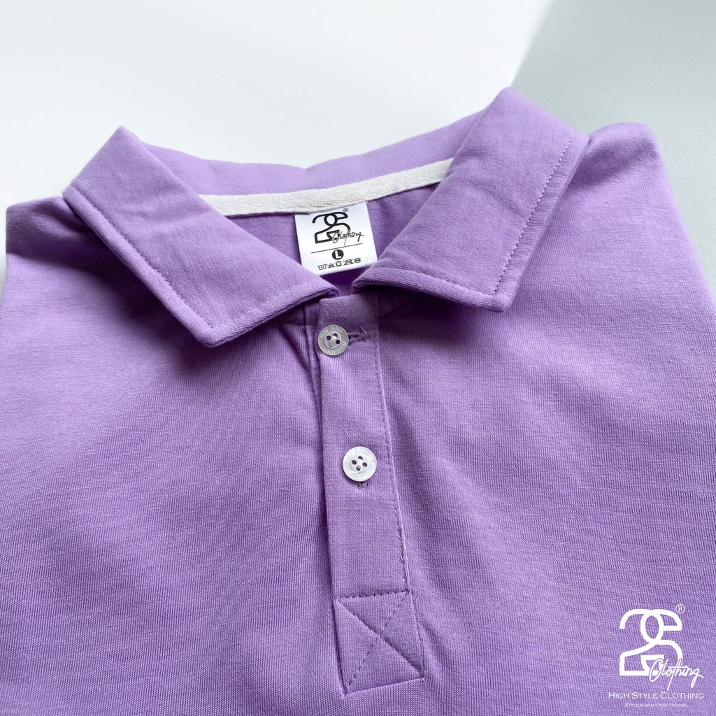 Áo Thun Polo Basic Tee Oversize Cổ Bẻ Tay Lỡ Form Rộng Nam Nữ Thời Trang 2S Clothing Màu Tím Cà Siêu Đẹp | BigBuy360 - bigbuy360.vn