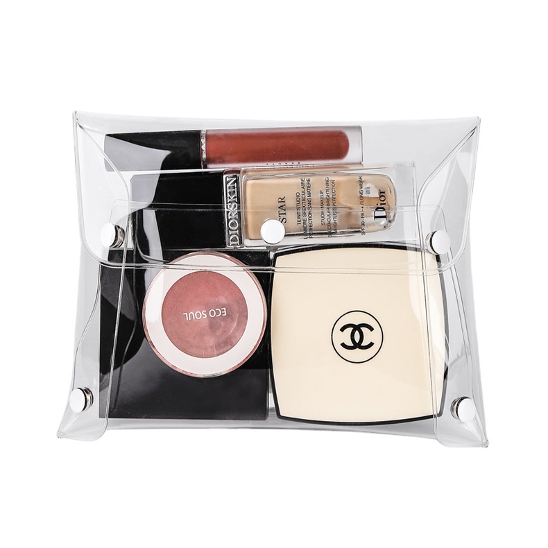 Túi Đựng Mỹ Phẩm Bằng PVC Trong Suốt Chống Thấm Nước Phong Cách Hàn Quốc Độc Đáo