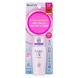 Kem chống nắng hồng Biore PA++++, SPF50, công nghệ bột phấn sara