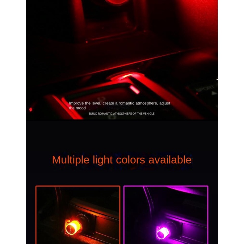 Đèn LED Không Dây Nhiều Màu Không Chói Dùng Trang Trí Xe Hơi