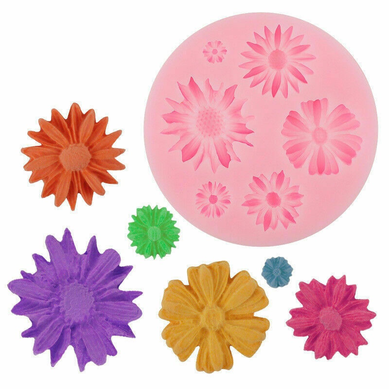 Khuôn Silicon Tạo Hình Hoa 3D Trang Trí Bánh Dễ Thương