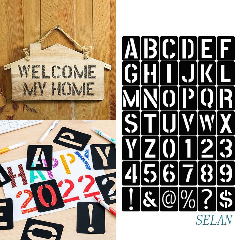 Set 42 Khuôn Mẫu Vẽ Tranh Chữ Cái Và Số Thủ Công DIY