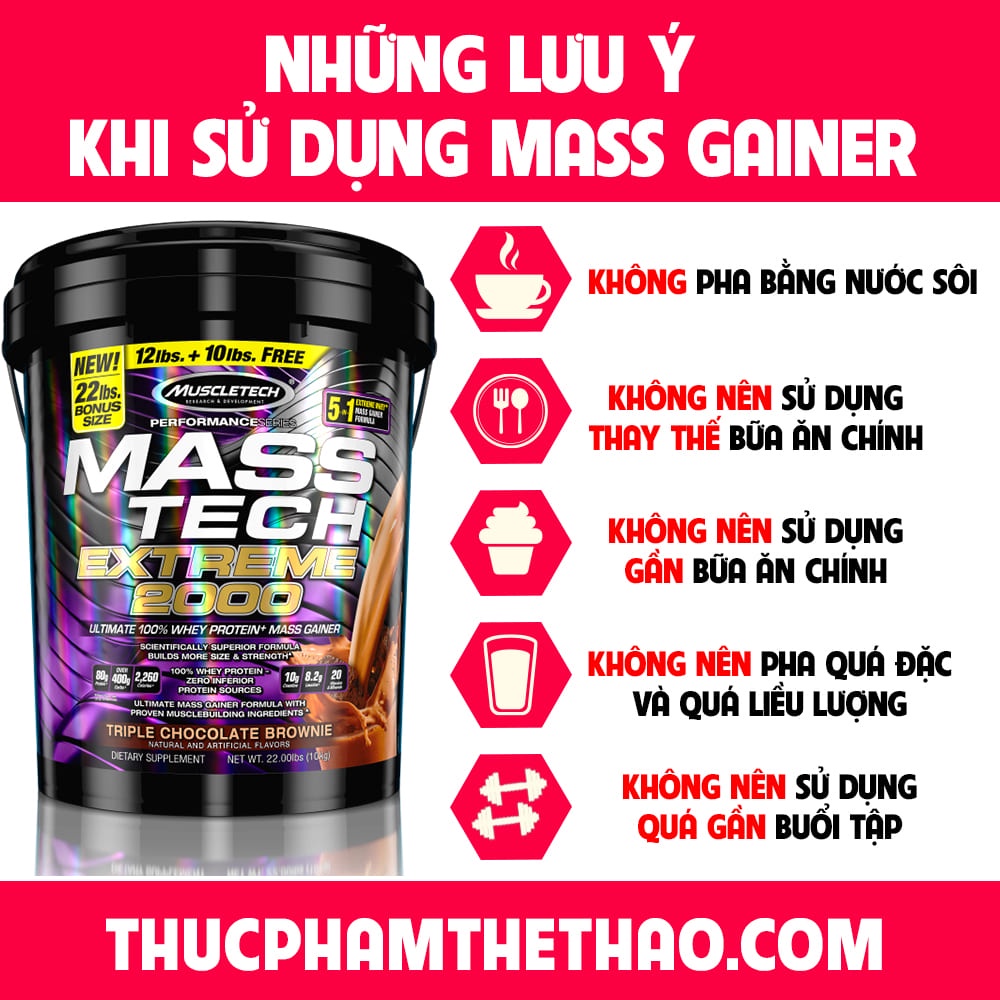 Sữa Tăng Cân Săn Chắc Body - Mass Tech Extreme 2000 6lbs - NHIỀU HƯƠNG VỊ - KÈM QUÀ TẶNG - HÀNG CHÍNH HÃNG MUSCLETECH