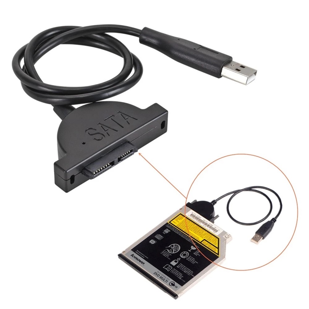 Cáp chuyển đổi ổ cứng SATA USB 2.0 sang SATA cho Laptop CD/DVD HDD SSD HDD USB 2.0