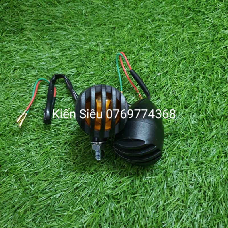 ĐÈN XI NHAN CLASSIC - Đèn xi nhan độ classic dạng hột vịt lưới , phù hợp caferacer, tracker