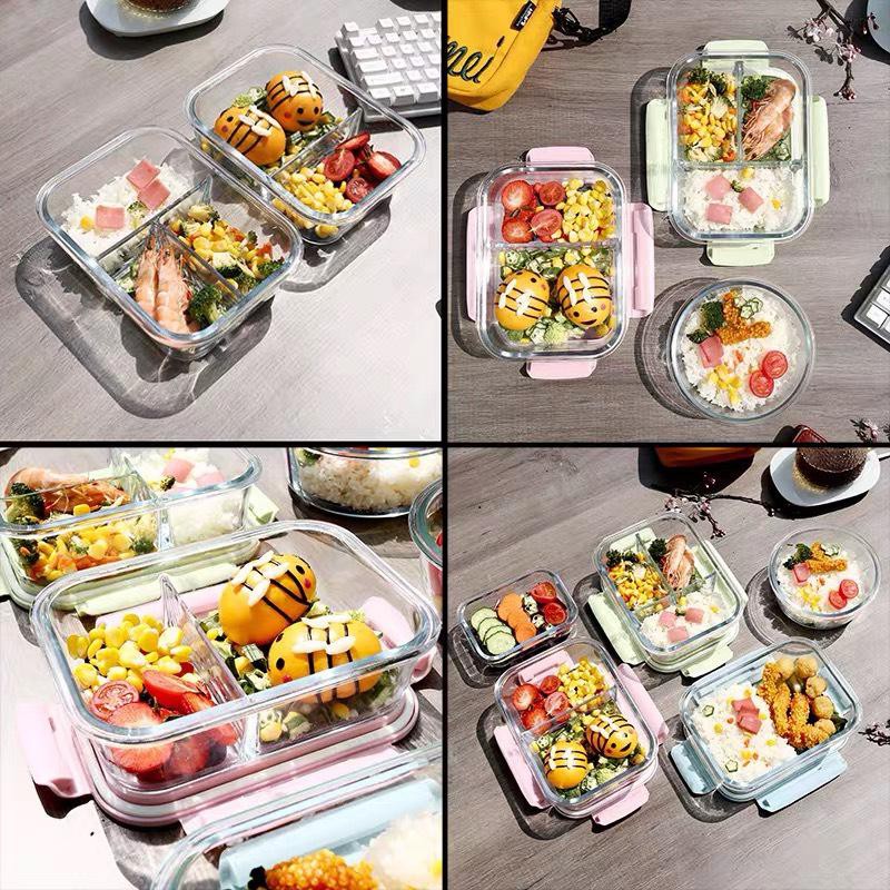 Hộp Cơm Giữ Nhiệt Thủy Tinh Hộp Cơm Văn Phòng - Hộp Cơm Thủy Tinh Hộp Đựng Thức Ăn Đựng  VT268