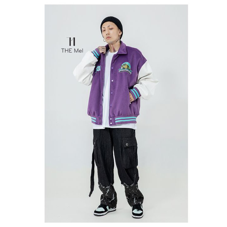 CÓ SẴN - Áo khoác bóng chày - varsity jacket - Hình thật hàng thật - The mei