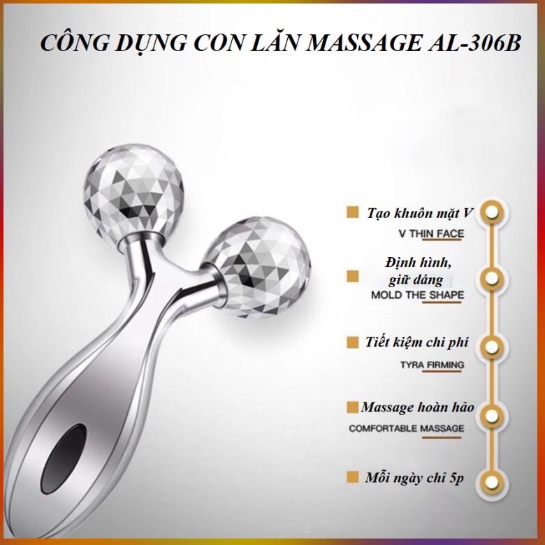 Con lăn Massage Tạo Gương Mặt V-line Thon Gọn Toàn Thân AL-306B