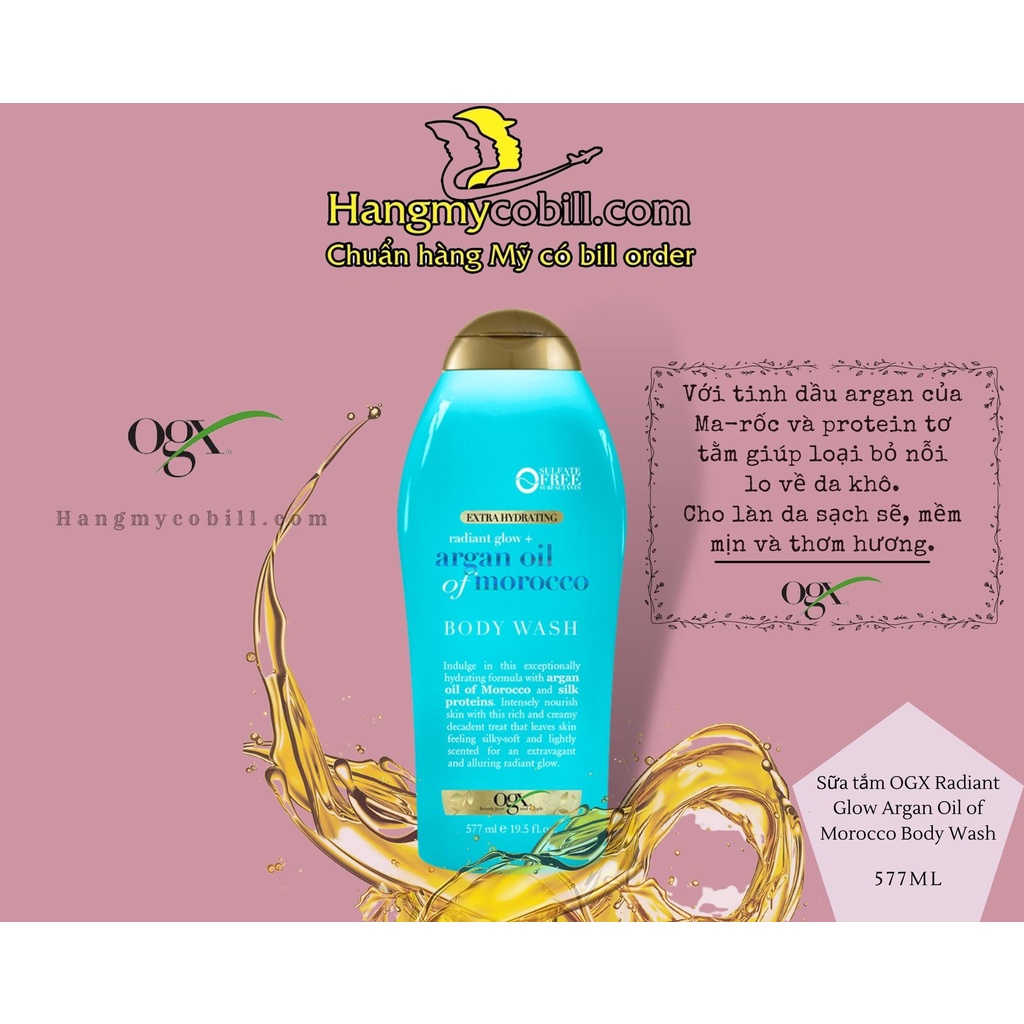 Sữa tắm OGX tẩy tế bào chết - dưỡng da - 577ml