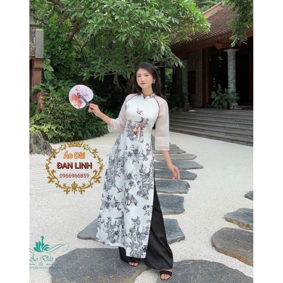 Mẫu áo dài lỡ tay loe trẻ trung - Áo Dài Đan Linh