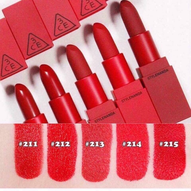 Son thỏi siêu lì 3CE Red Recipe Matte Lip Color