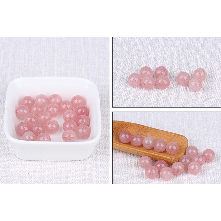 [Hạt lẻ] Hạt lẻ phong thủy xỏ vòng thủ công, handmade, DIY TA hồng Brazil