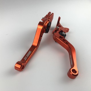 HÌNH THẬT- Bộ 02 tay thắng (tay phanh) 6 số côn CNC dùng cho xe Exciter 135/150- MÀU CAM