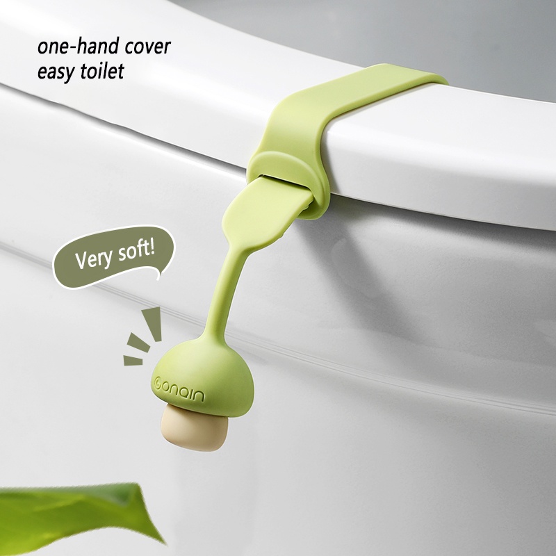 Dụng Cụ Nhấc Nắp Bồn Cầu Chống Tiếp Xúc Hình Nấm Bằng Silicone