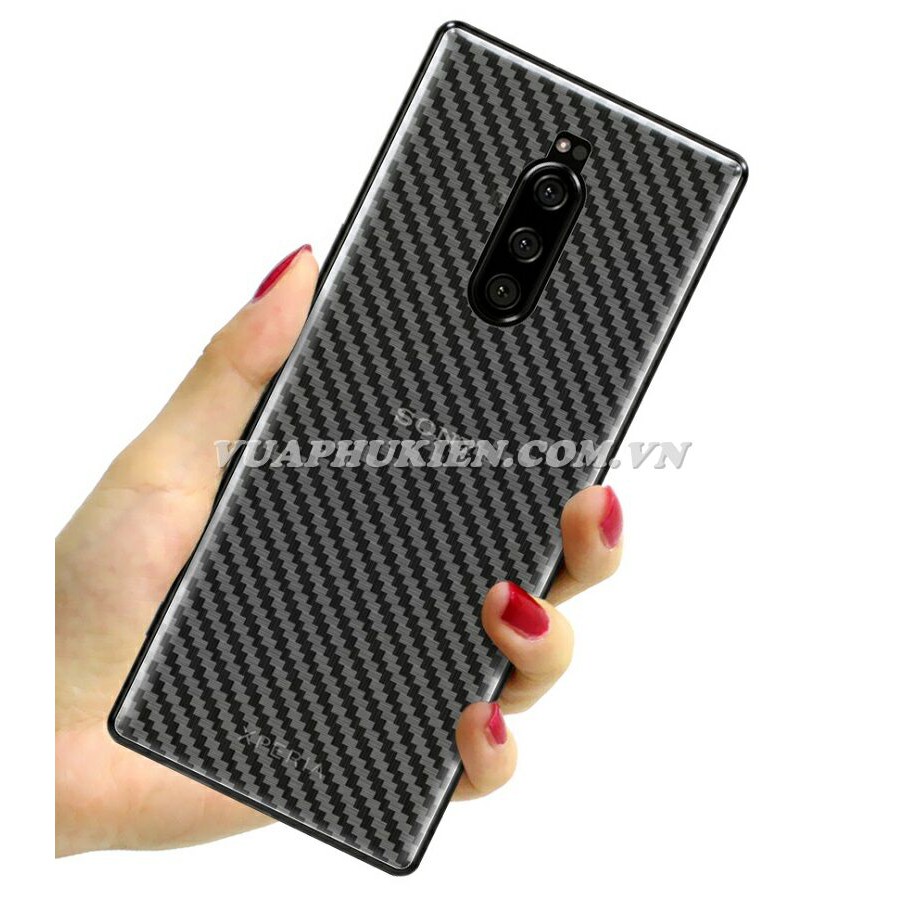 Tấm dán vân Carbon 3D mặt lưng cho Sony Xperia XZ4, XZ3, XZ2, XZ1, XZs, XZ, XZ Premium, XZ2 Premium, Z5 Premium