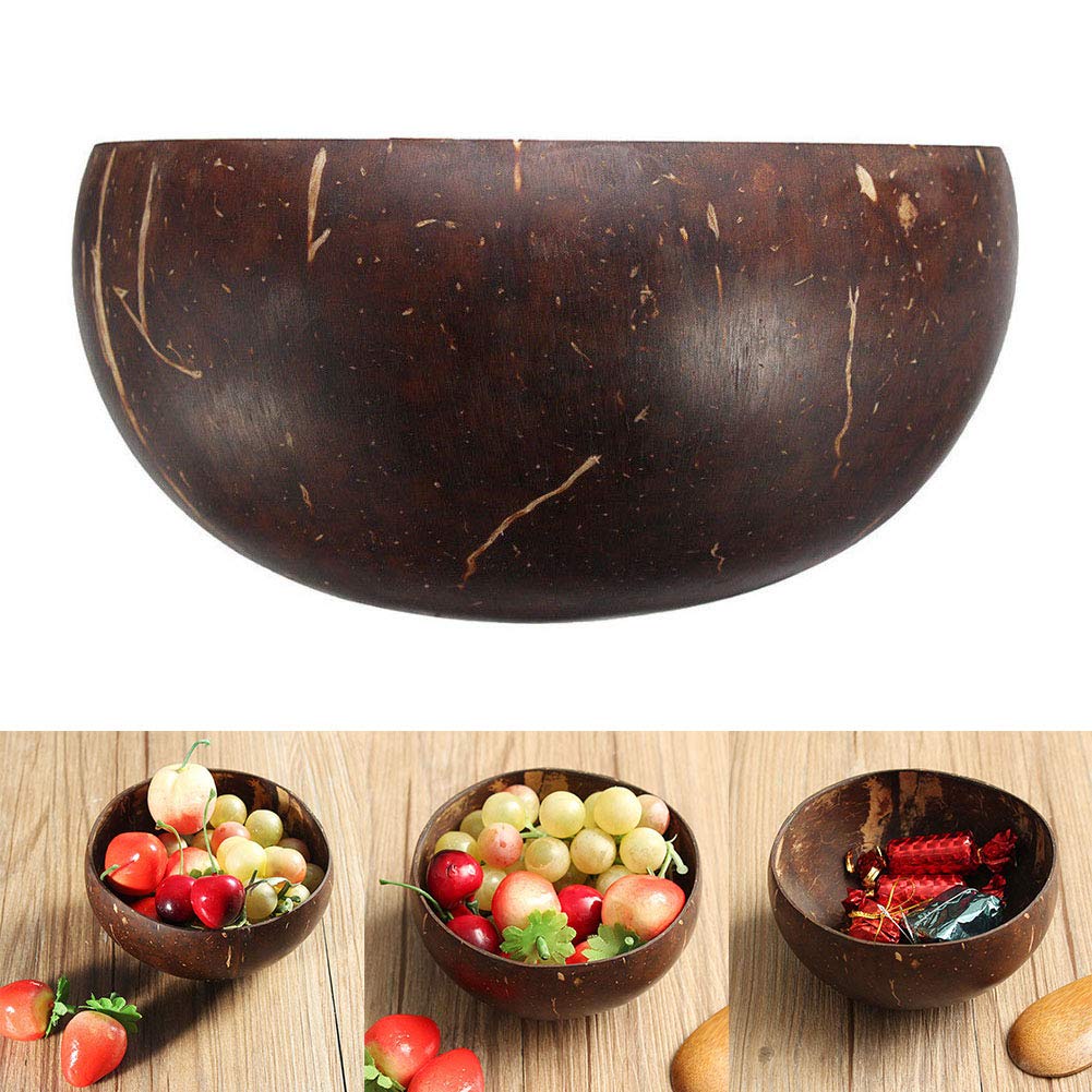 Bát Chén gáo Dừa và thìa gỗ dừa dùng ăn sữa chua hạt granola - Quà tặng kèm