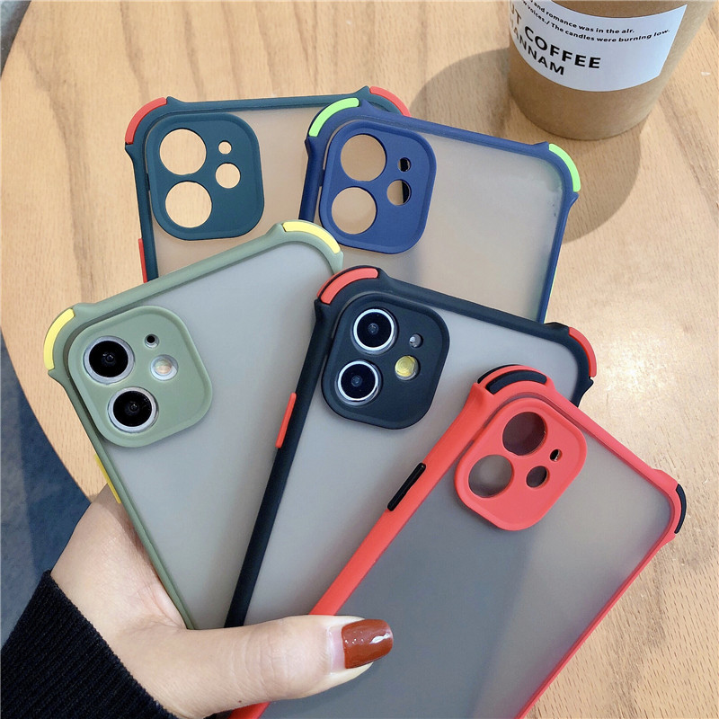 Huawei P50 P40 Pro P30 Pro P30 Lite Mate 20 Pro Mate 30 Mate 40 anti crack frosted  Soft TPU + plastic Shockproof Case Cover