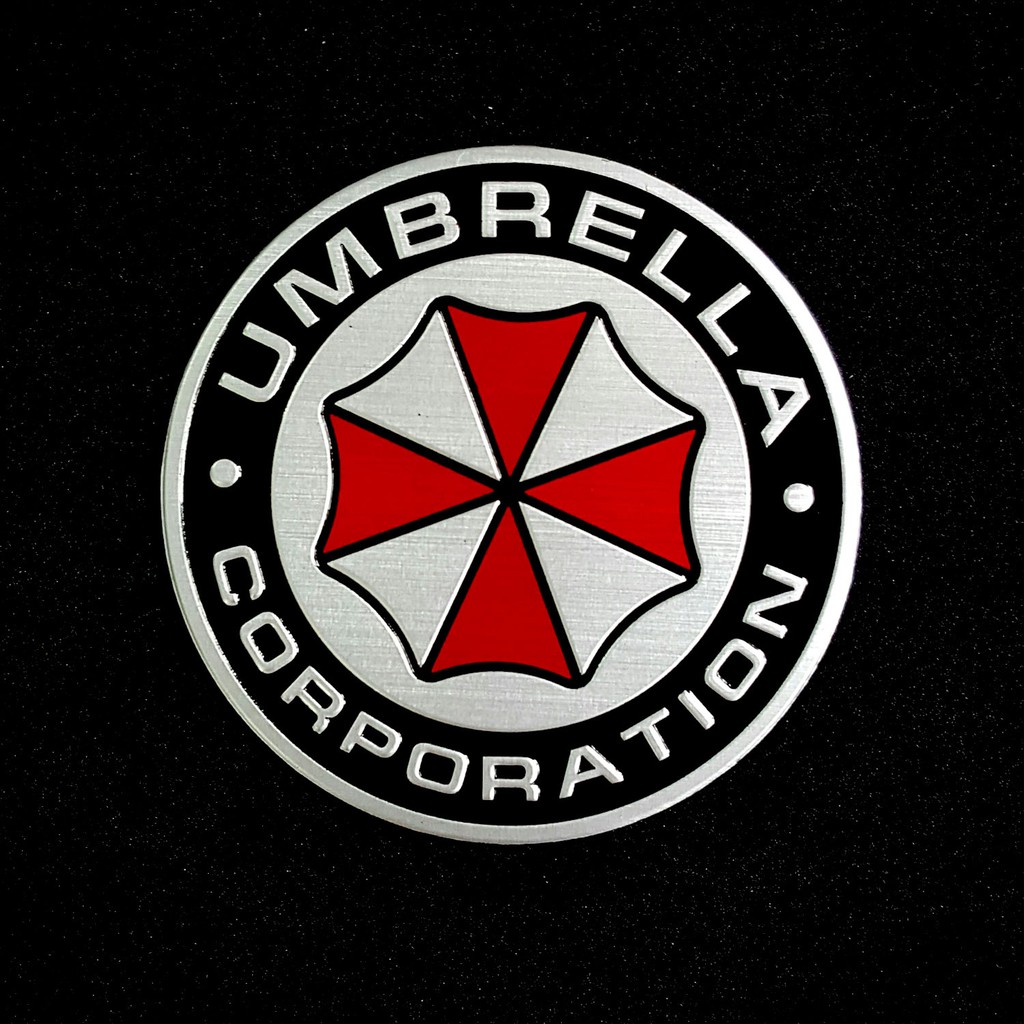 Miếng dán kim loại logo UMBRELLA CORPORATION đường kính 7.5cm