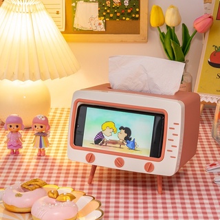 RẺ VÔ ĐỊCH Hộp đựng giấy hình tivi (vừa để giấy vừa phóng đại màn hình điện thoại)