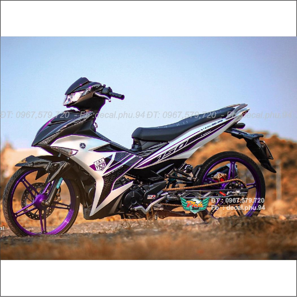 Tem Rời Exciter 150 Y15zr bạc đen tím (J)