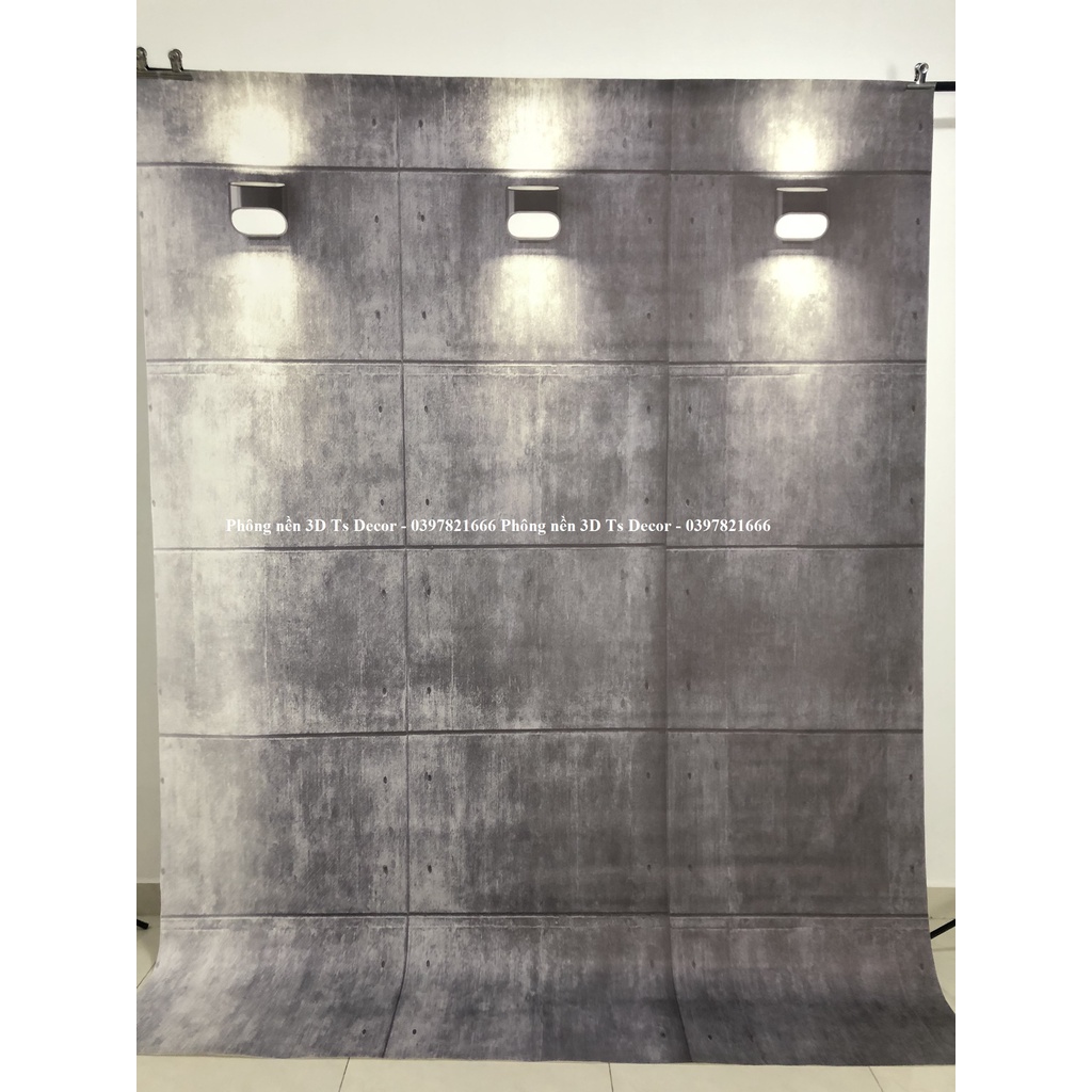 Phông Nền Chụp Ảnh và Livstream Xi Măng Bê Tông 3D 5D