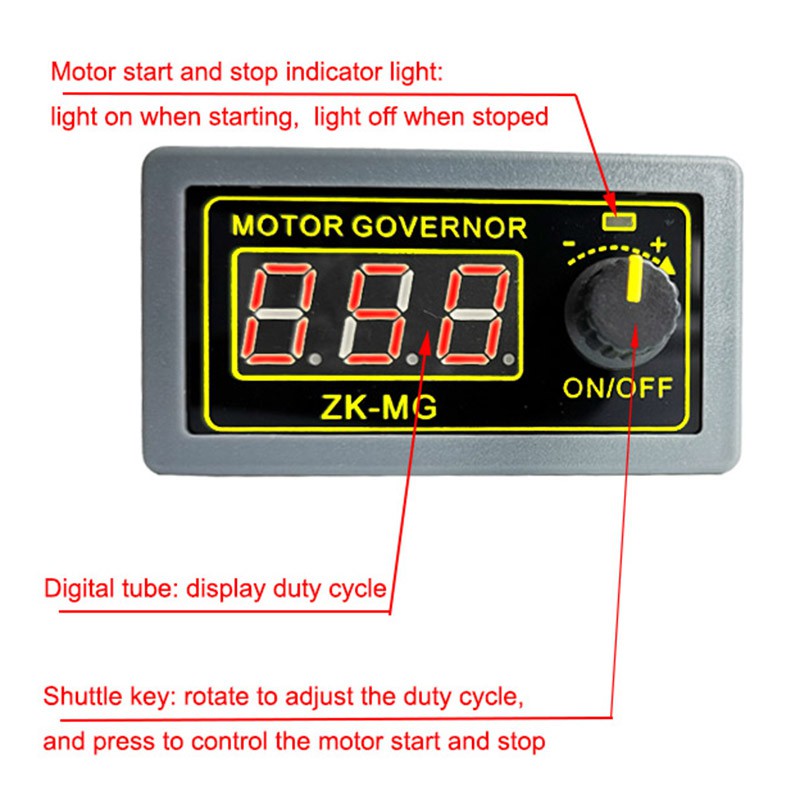 Bộ điều khiển động cơ DC 5-60V DC PWM Tốc độ có thể điều chỉnh Hiển thị kỹ thuật số Bộ mã hóa Tỷ lệ nhiệm vụ Tần số 12A ZK-MG Bộ điều khiển động cơ DC ZK-MG 60V 12A Bộ điều khiển tốc độ động cơ DC Màn hình kỹ thuật số Bộ mã hóa Tỷ lệ nhiệm vụ Tần số LED l