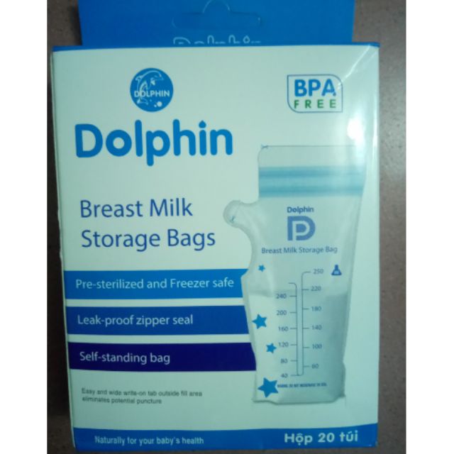 Bộ túi trữ sữa dolphin