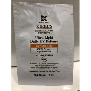 3ml Kiehls Kem Chống Nắng Hằng Ngày Ultra Light Daily UV Defense SPF 50 PA++++ Anti-pollution