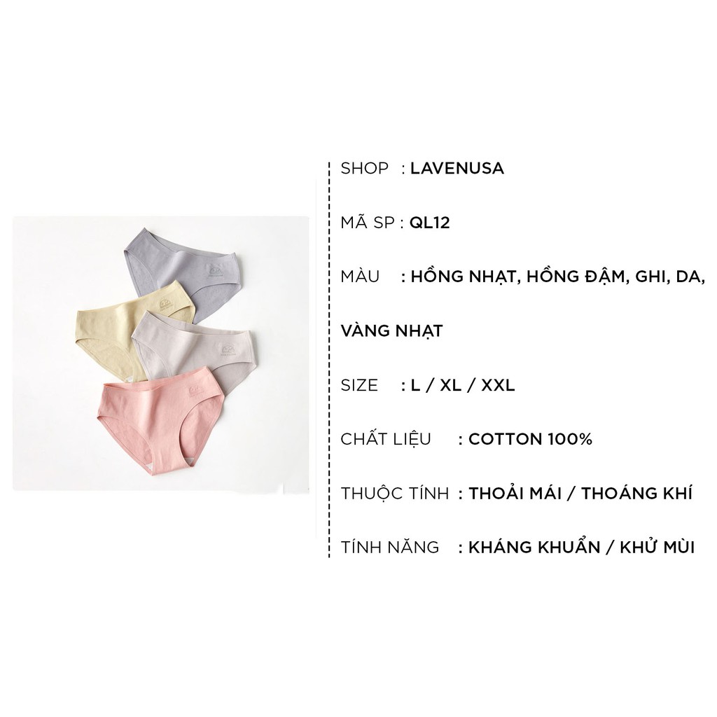 Quần lót nữ kháng khuẩn cotton cao cấp không đường may QL12 | BigBuy360 - bigbuy360.vn