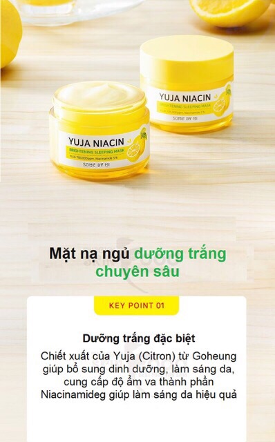 Mặt Nạ Ngủ Dưỡng Trắng Some By Mi Yuja Niacin 30 Ngày