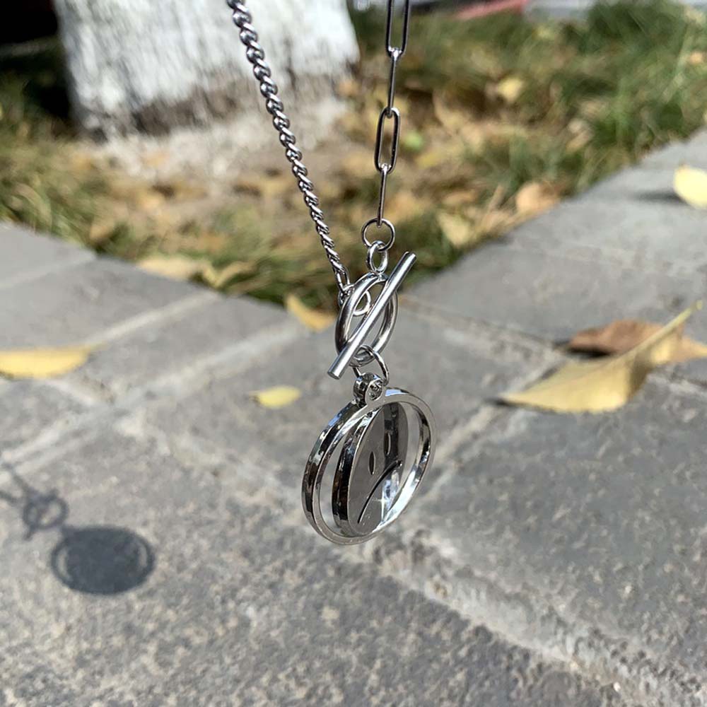 Vòng Cổ Choker Mặt Hình Mặt Cười Phong Cách Hip Hop Thời Trang Cho Nam