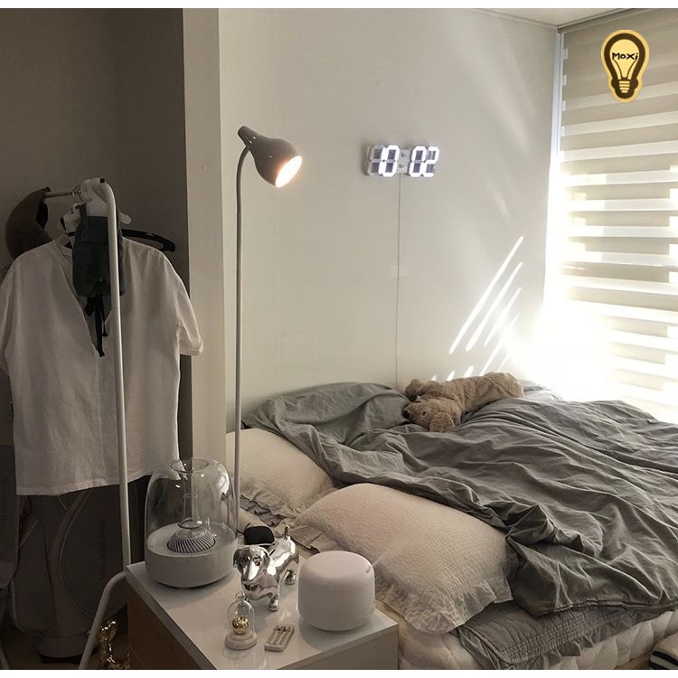[ Tặng Cóc, Dây Sạc & Móc Treo ] Đồng hồ LED 3D treo tường, để bàn phong cách Hàn Quốc sáng đẹp decor phòng ngủ | BigBuy360 - bigbuy360.vn