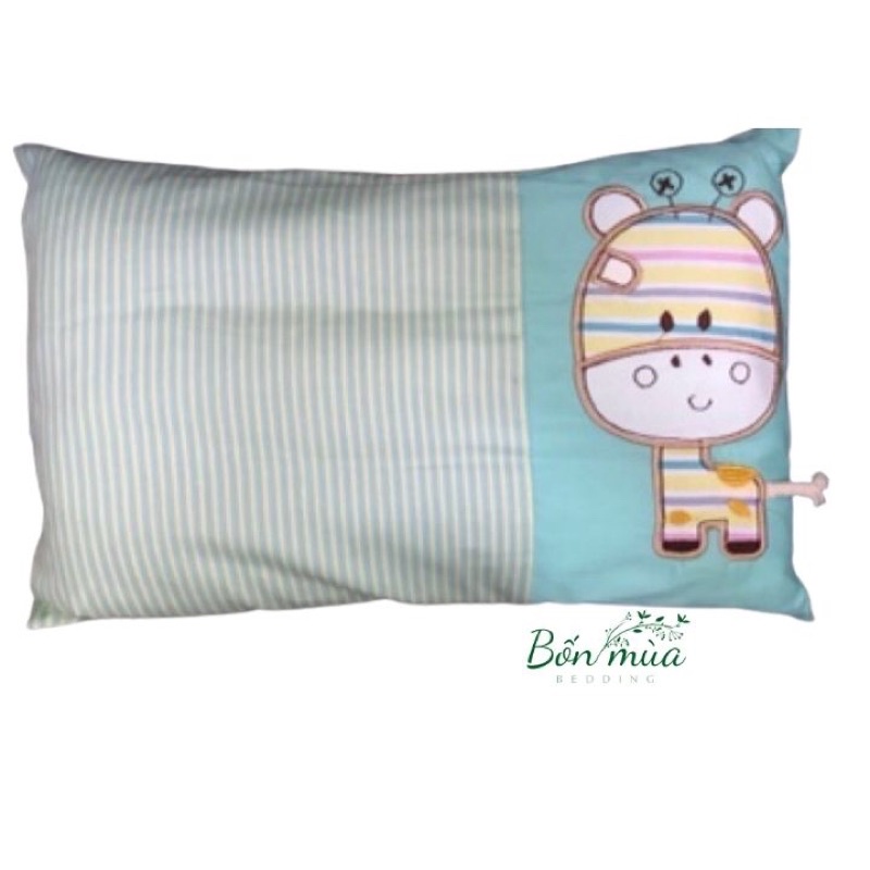 Gối Trẻ Em Bốn Mùa Bedding chất liệu cotton 100% [MỀM MỊN, AN TOÀN], hoạ tiết thêu đáng yêu, kích thước 25x45cm/ 30x50cm