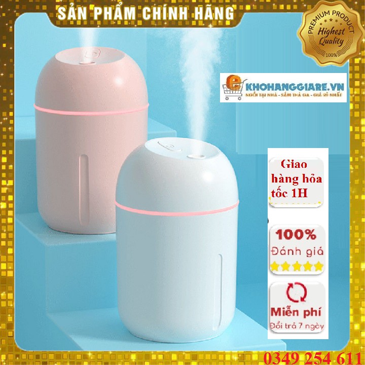 Máy phun sương mini tạo độ ẩm không khí dung tích 330ml có đèn led làm đèn ngủ sỉ lẻ tại shop Itech care