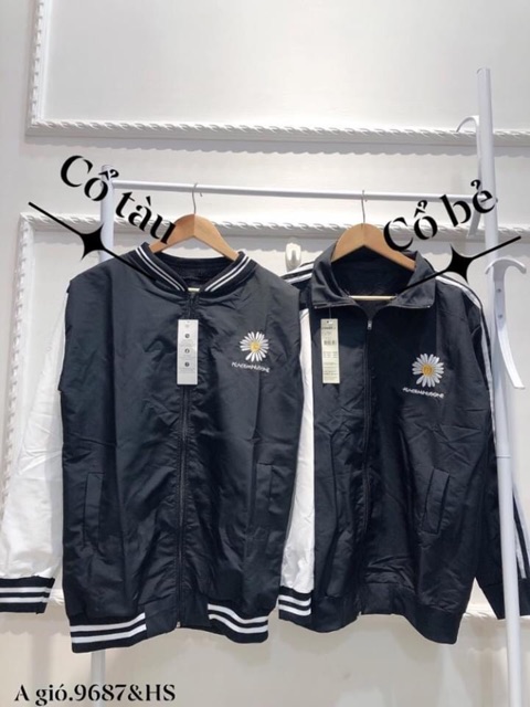 Áo khoác gió hoa cúc tay trắng - HS | BigBuy360 - bigbuy360.vn