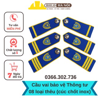 Cầu vai bảo vệ TT08 loại thêu (cúc chốt inox)