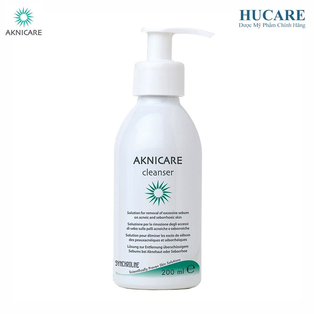 Aknicare Gel Rửa Mặt Cho Da Dầu Mụn Cleanser 200ml