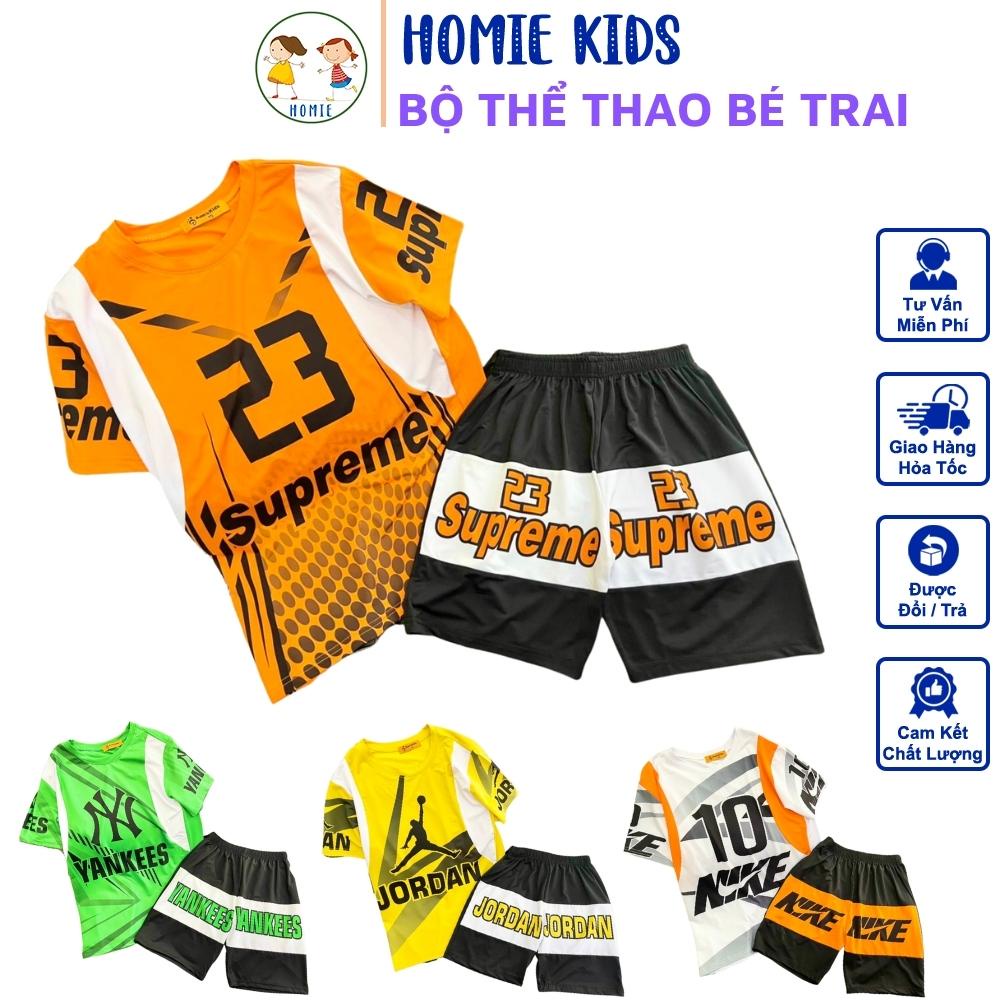 Đồ Bộ Bé Trai 9-43 Kg Set Bộ Quần Áo Thể Thao Cho Trẻ Em Thun Lạnh 3D In Siêu Bền Đẹp Mềm Min Mát Homie Kids
