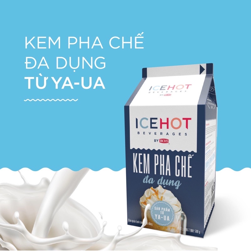 Kem pha chế đa dụng Rich s ICEHOT Ya-Ua  kem sữa chua hộp 500gr