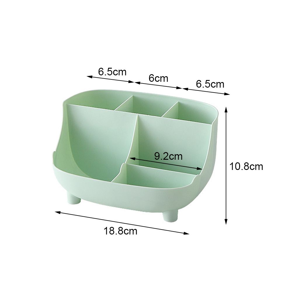 Hộp Đựng Bút/ Đồ Trang Điểm Để Bàn Bằng Nhựa 6 Ngăn Màu Sắc Đa Năng Tiện Dụng