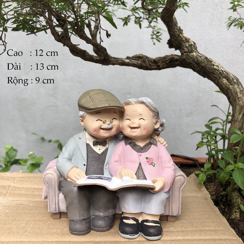 Tượng Ông Bà lão decor siêu đẹp