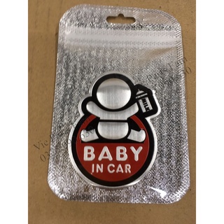 Tem nhôm Baby in car dán Ô tô , xe máy siêu đẹp nhiều màu