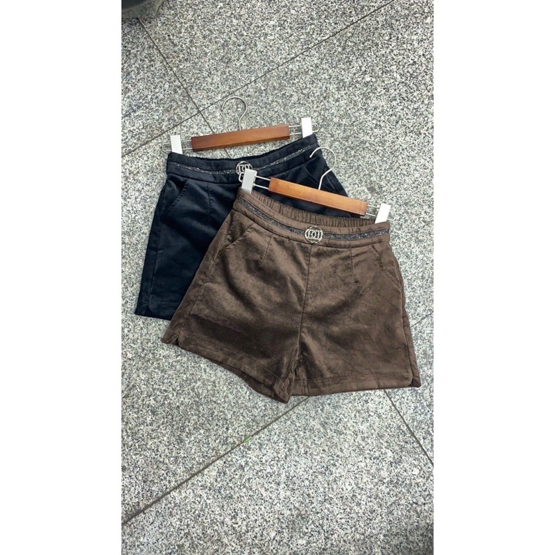 Quần sóc nhung cạp chun mã 04