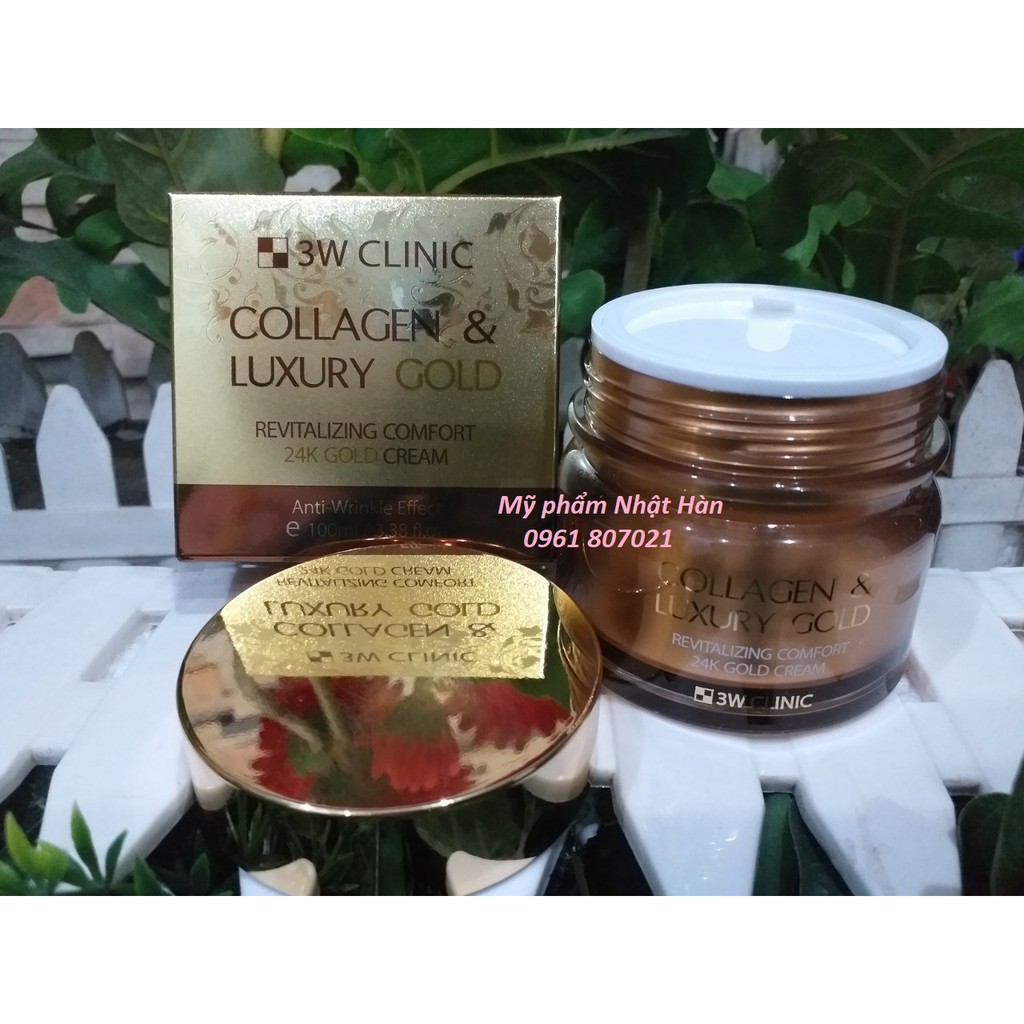 Kem dưỡng trắng và tái tạo da 3W COLLAGEN & LUXURY GOLD 100ml (Mẫu mới)