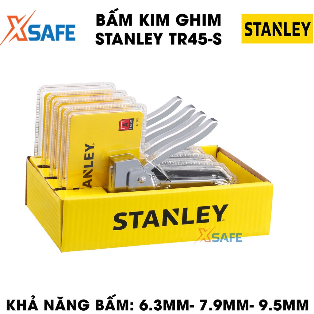 Bấm kim ghim STANLEY TR45-S 152mm Dập ghim Stanley gọn gàng, chất liệu thép crom cao cấp, khóa tay cầm an toàn